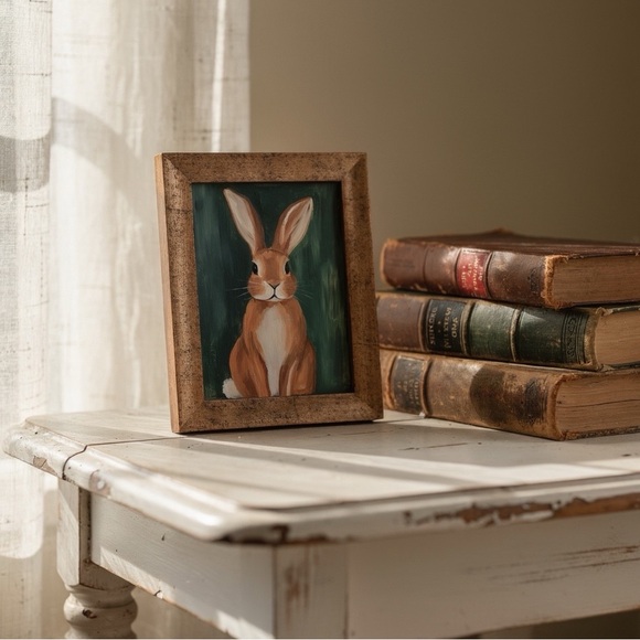 Cottagecore Rabbit Framed Art - Picture 2 of 4